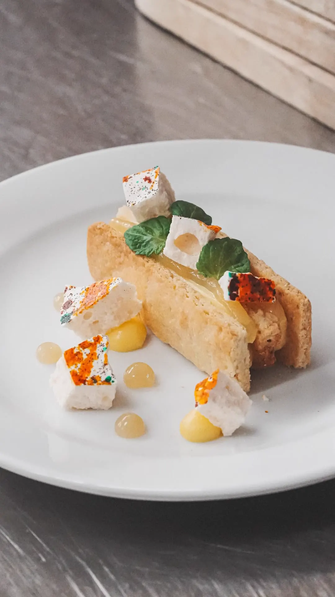 Dessert gastronomique au citron